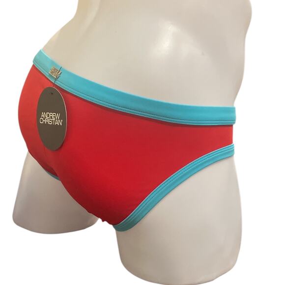 Andrew Christian Dynamic Curve Bikini with ALMOST NAKED Red Large - Picture 3 of 8